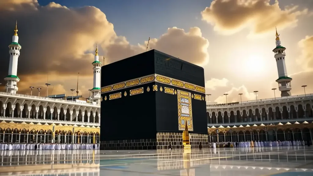 Kaaba in Masjid al-Haram Makkah during sunset for Umrah packages UK pilgrims.
